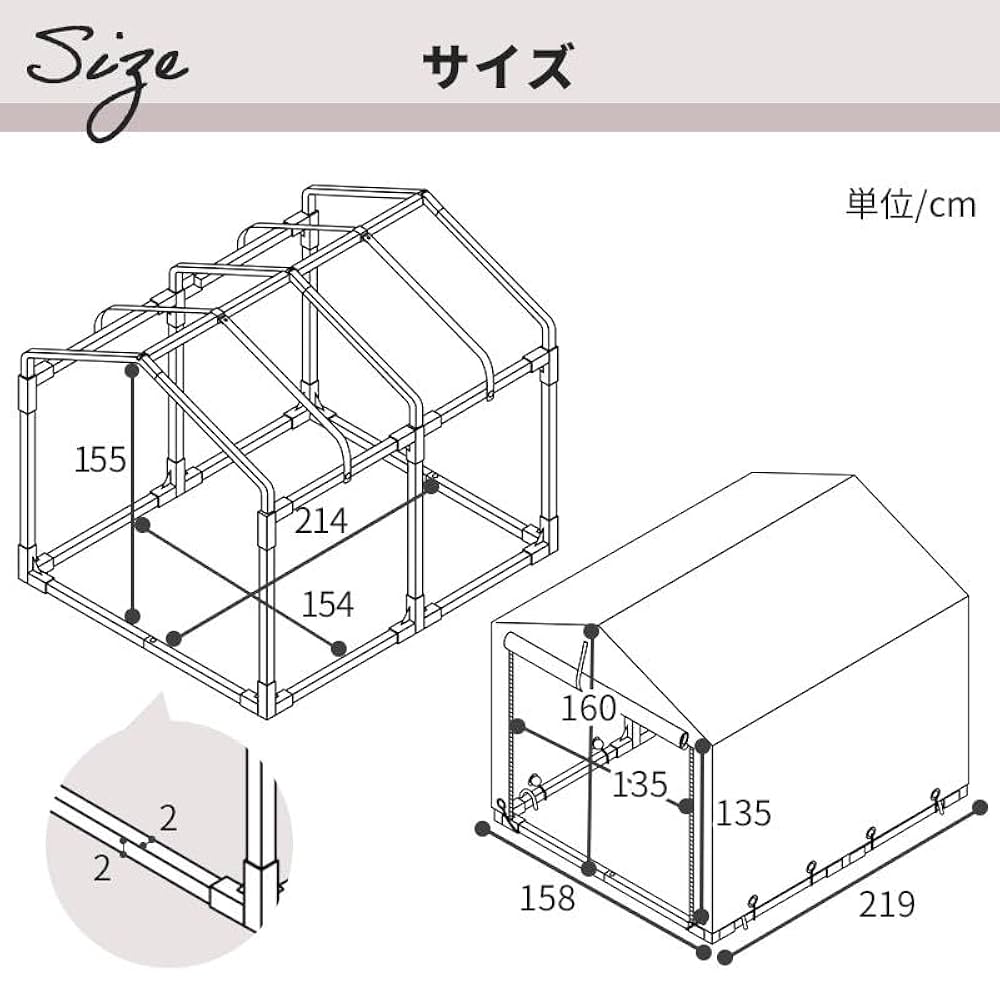Sサイズ サイクルハウス 自転車収納 MINT（家具、インテリア） サイクルハウス 自転車 収納庫